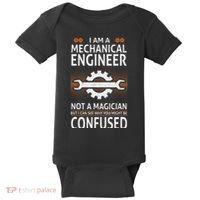 Funny Engineer Not A Magician Mechanical Engineer Baby Bodysuit thumb 0