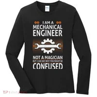 Funny Engineer Not A Magician Mechanical Engineer Women's Long Sleeve Shirt thumb 0