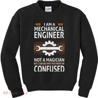 Funny Engineer Not A Magician Mechanical Engineer Kids Sweatshirt thumb 0