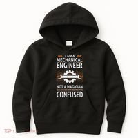 Funny Engineer Not A Magician Mechanical Engineer Kids Hoodie thumb 0