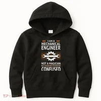 Funny Engineer Not A Magician Mechanical Engineer Kids Hoodie thumb 0