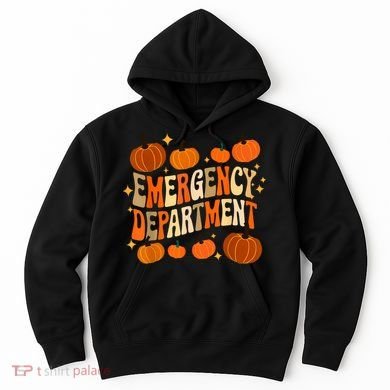 Funny Er Nurse Thanksgiving Emergency Dept Groovy Hoodie