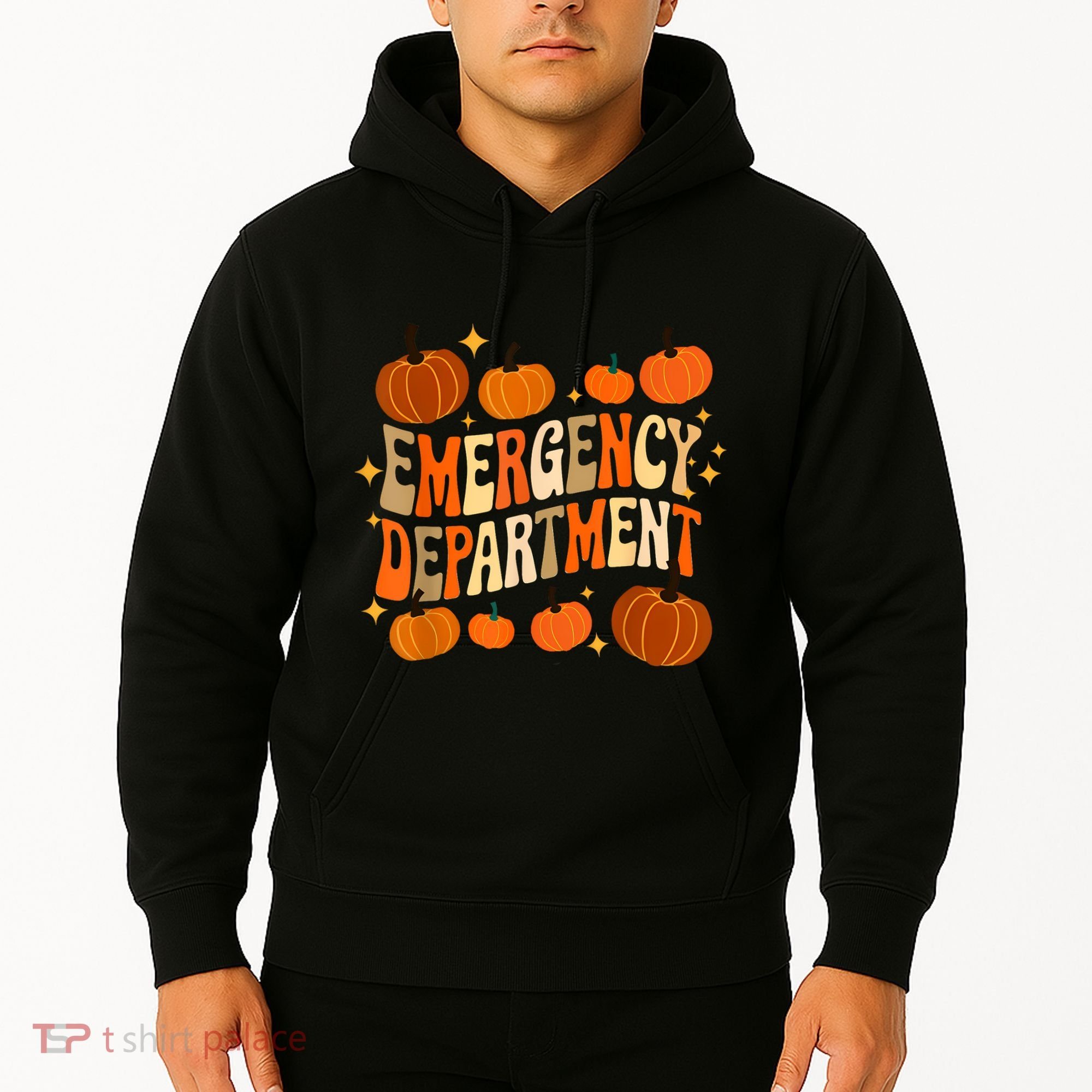 Funny Er Nurse Thanksgiving Emergency Dept Groovy Hoodie
