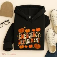 Funny Er Nurse Thanksgiving Emergency Dept Groovy Hoodie thumb 4