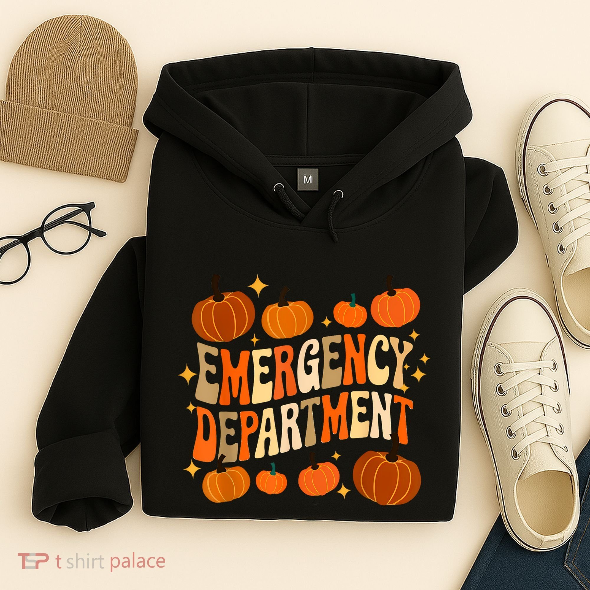 Funny Er Nurse Thanksgiving Emergency Dept Groovy Hoodie