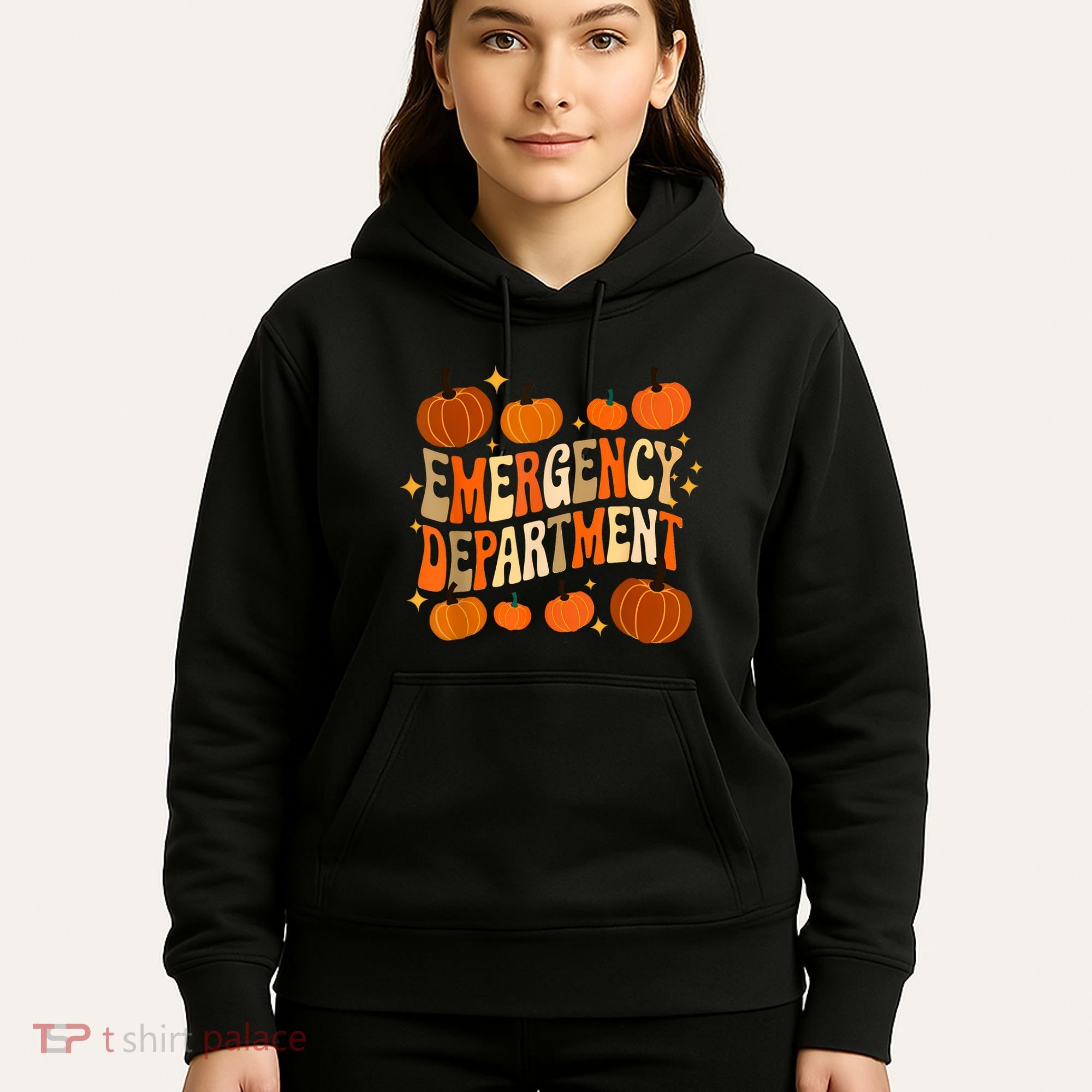 Funny Er Nurse Thanksgiving Emergency Dept Groovy Hoodie