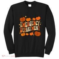 Funny Er Nurse Thanksgiving Emergency Dept Groovy Sweatshirt thumb 0