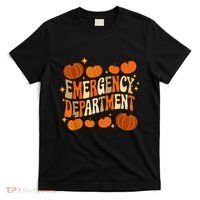 Funny Er Nurse Thanksgiving Emergency Dept Groovy T-Shirt thumb 0