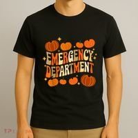Funny Er Nurse Thanksgiving Emergency Dept Groovy T-Shirt thumb 3