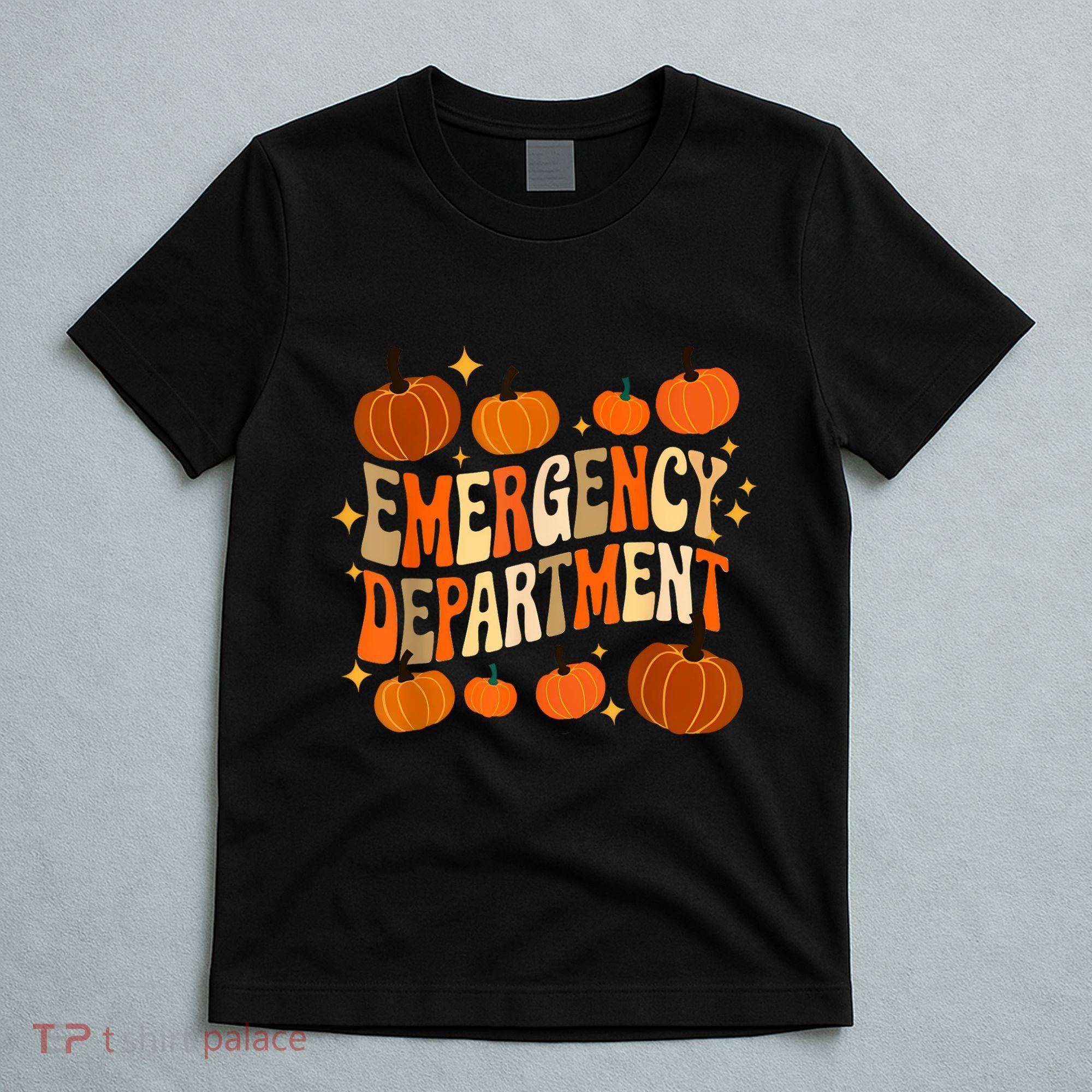 Funny Er Nurse Thanksgiving Emergency Dept Groovy T-Shirt