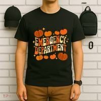 Funny Er Nurse Thanksgiving Emergency Dept Groovy T-Shirt thumb 6