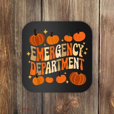 Funny Er Nurse Thanksgiving Emergency Dept Groovy Coaster