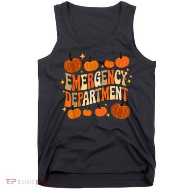 Funny Er Nurse Thanksgiving Emergency Dept Groovy Tank Top