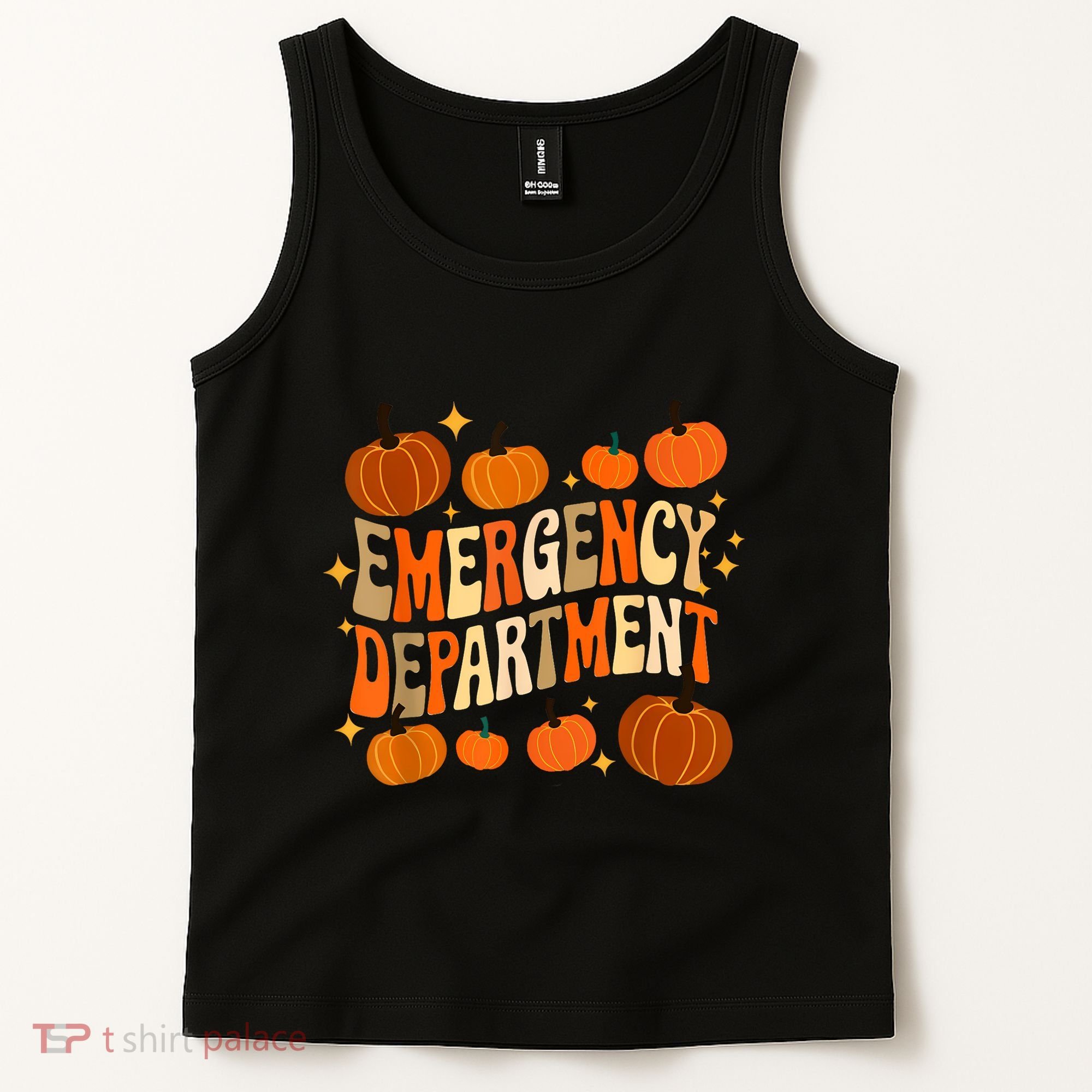 Funny Er Nurse Thanksgiving Emergency Dept Groovy Tank Top