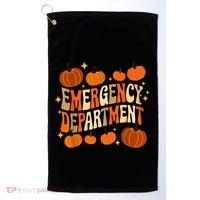 Funny Er Nurse Thanksgiving Emergency Dept Groovy Golf Towel thumb 0