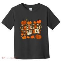 Funny Er Nurse Thanksgiving Emergency Dept Groovy Toddler T-Shirt thumb 0