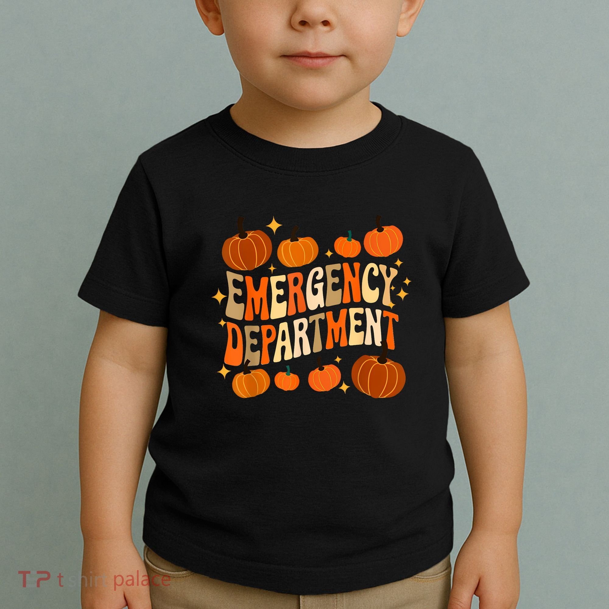 Funny Er Nurse Thanksgiving Emergency Dept Groovy Toddler T-Shirt