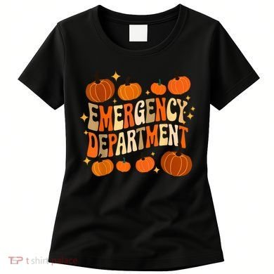 Funny Er Nurse Thanksgiving Emergency Dept Groovy Women's T-Shirt