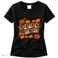 Funny Er Nurse Thanksgiving Emergency Dept Groovy Women's T-Shirt thumb 0