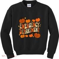 Funny Er Nurse Thanksgiving Emergency Dept Groovy Kids Sweatshirt thumb 0
