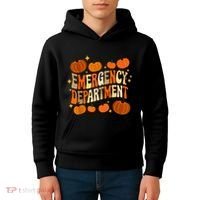 Funny Er Nurse Thanksgiving Emergency Dept Groovy Kids Hoodie thumb 4
