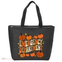 Funny Er Nurse Thanksgiving Emergency Dept Groovy Tote Bag thumb 0
