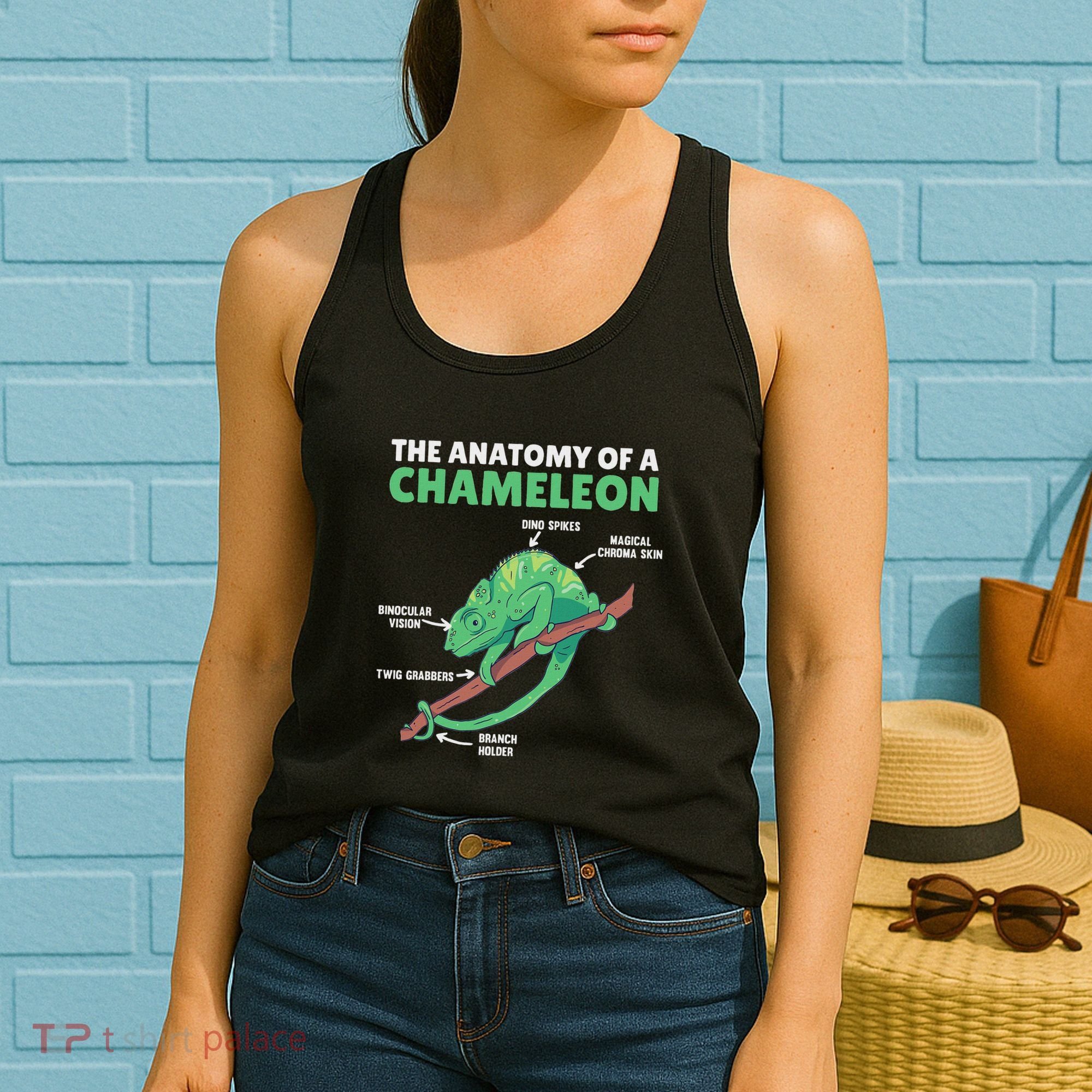 Funny Explanation Of A Chameleon Anatomy Of A Chameleon Women's Tank Top