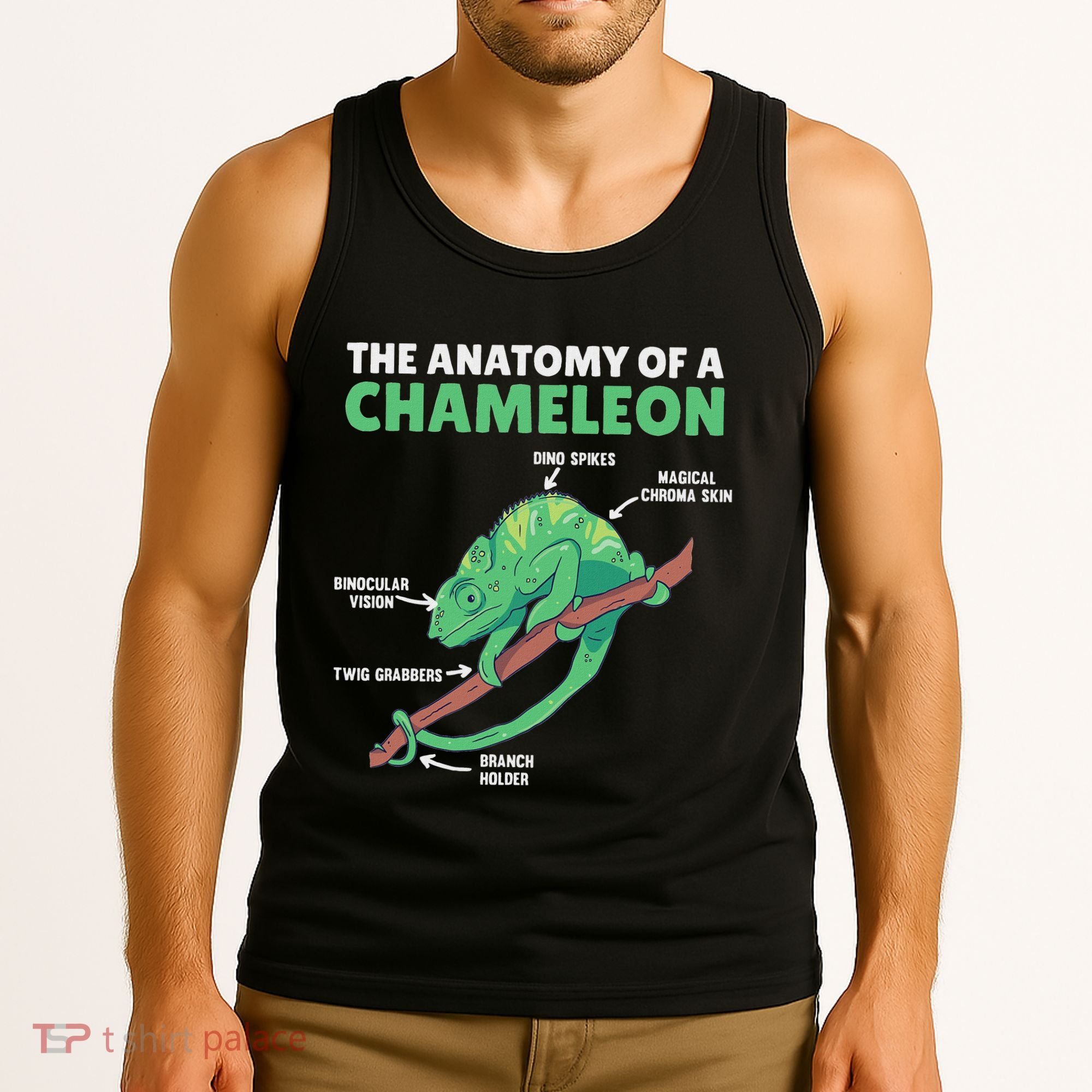 Funny Explanation Of A Chameleon Anatomy Of A Chameleon Tank Top