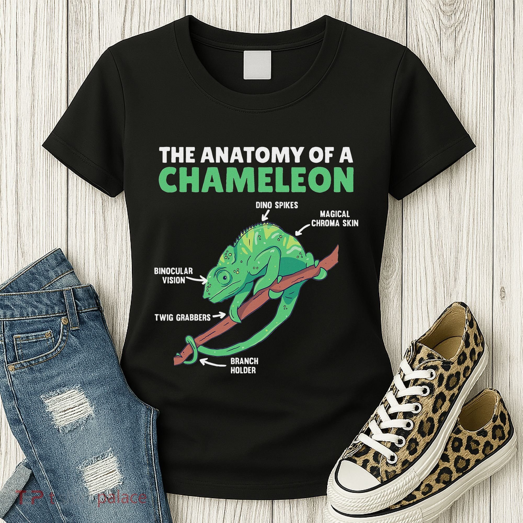 Funny Explanation Of A Chameleon Anatomy Of A Chameleon Women's T-Shirt