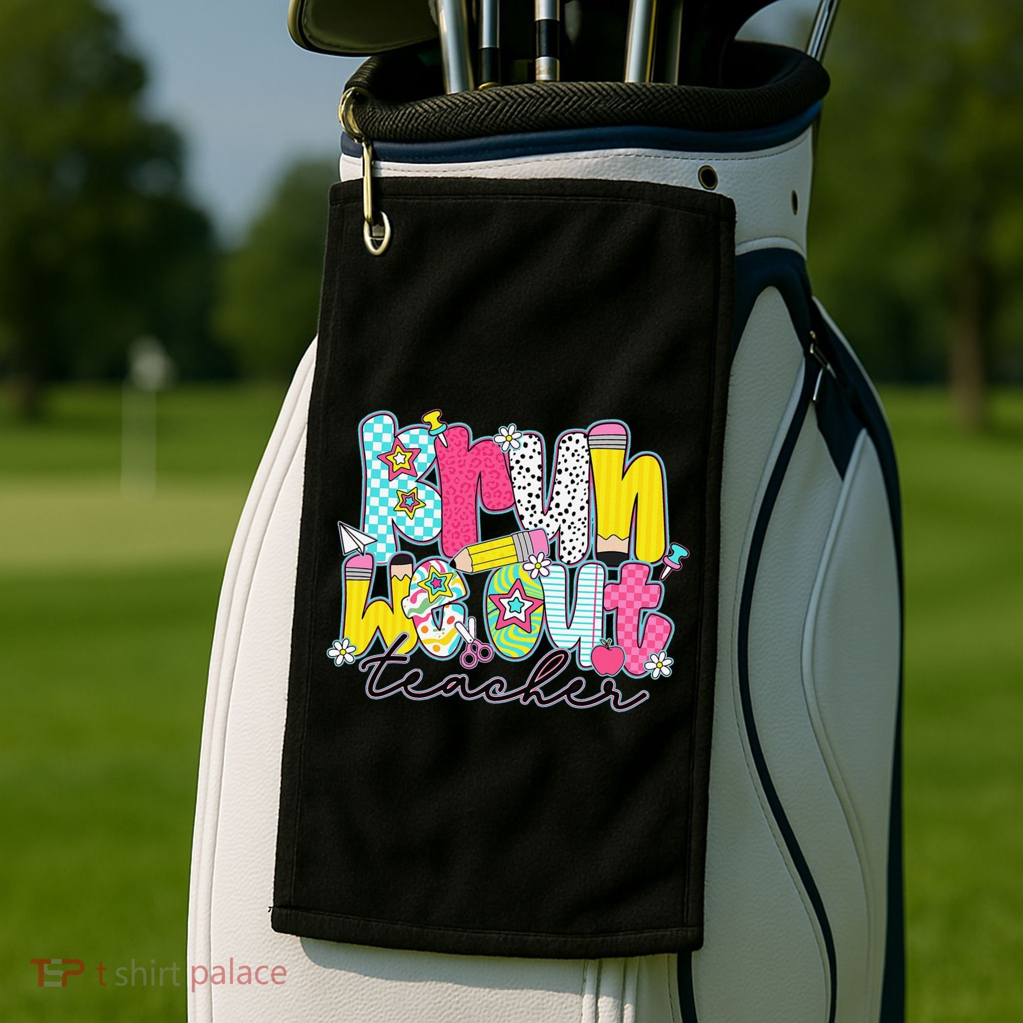 Funny End Of School Year Teacher Summer Bruh We Out Golf Towel