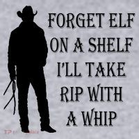 Forget Elf On A Shelf I'll Take Rip With A Whip Women's Racerback Cropped Tank thumb 2