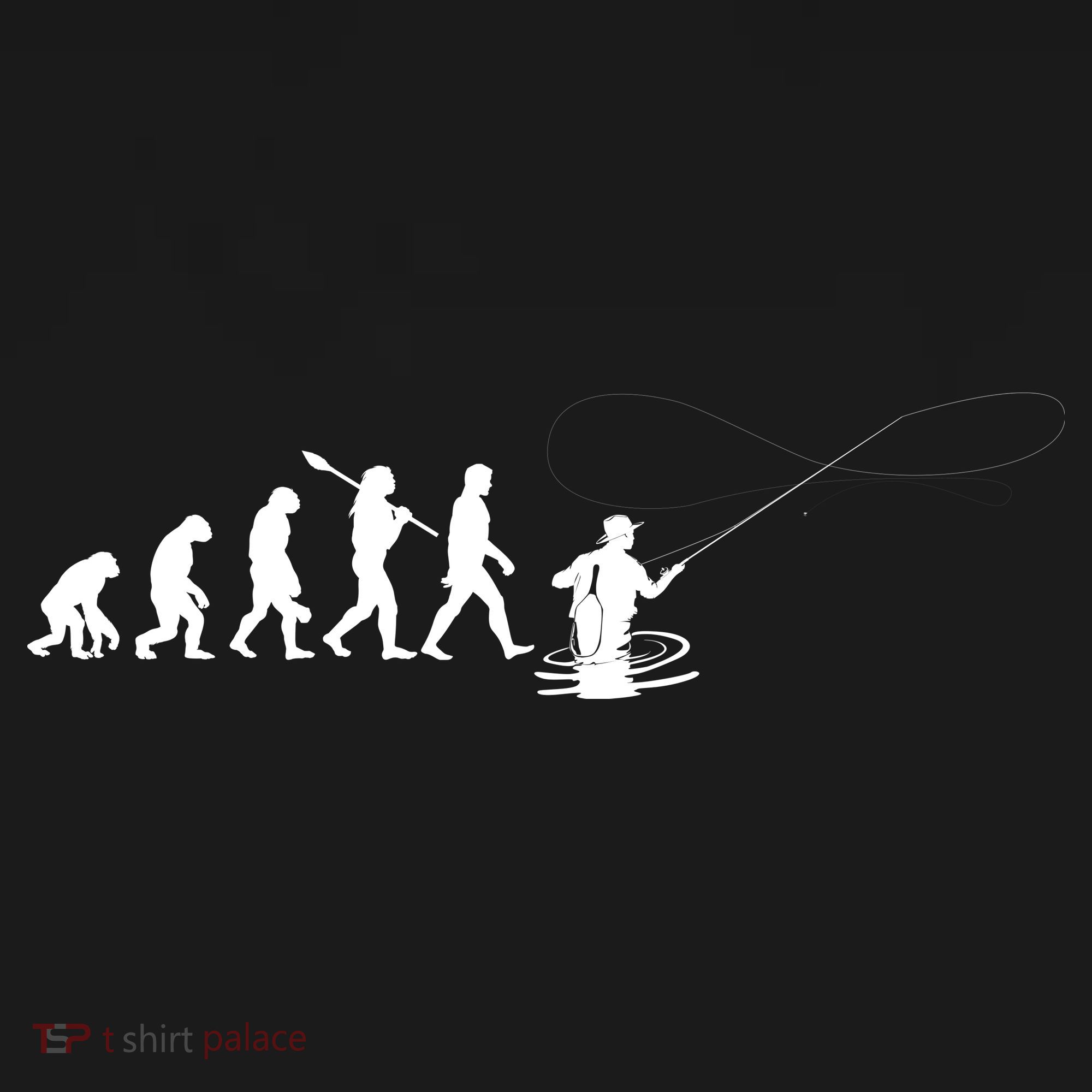 Funny Evolution Of Man Fly Fishing Backpack