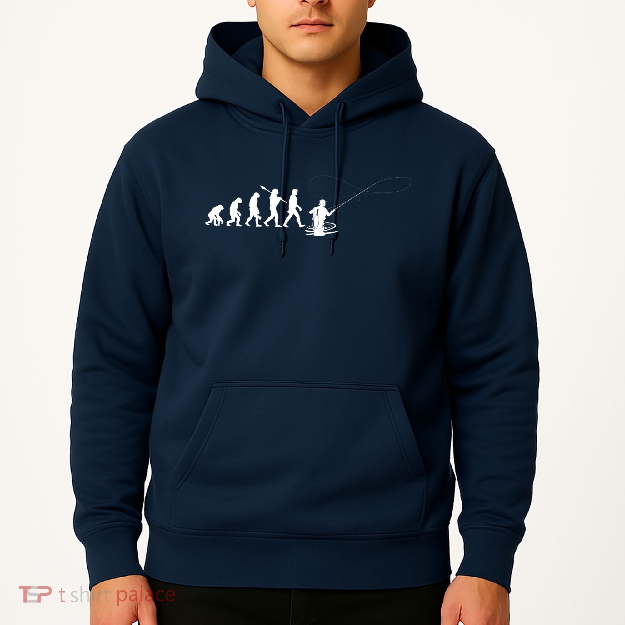Funny Evolution Of Man Fly Fishing Hoodie