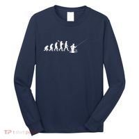 Funny Evolution Of Man Fly Fishing Long Sleeve Shirt thumb 0