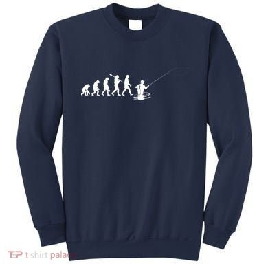Funny Evolution Of Man Fly Fishing Sweatshirt