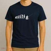 Funny Evolution Of Man Fly Fishing T-Shirt thumb 3