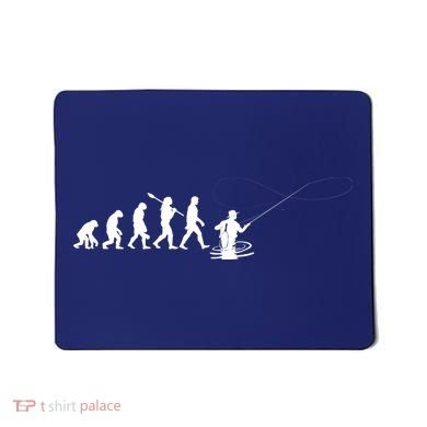 Funny Evolution Of Man Fly Fishing Mousepad
