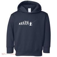 Funny Evolution Of Man Fly Fishing Toddler Hoodie thumb 0