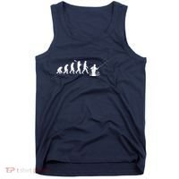 Funny Evolution Of Man Fly Fishing Tank Top thumb 0