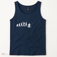 Funny Evolution Of Man Fly Fishing Tank Top thumb 2