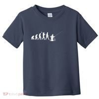 Funny Evolution Of Man Fly Fishing Toddler T-Shirt thumb 0