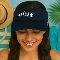 Funny Evolution Of Man Fly Fishing Visor thumb 2