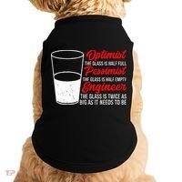 Funny Engineer Optimist Pessimist Glass Engineer Doggie Tank thumb 0