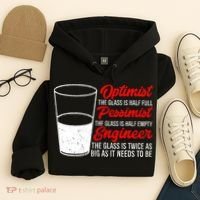 Funny Engineer Optimist Pessimist Glass Engineer Hoodie thumb 4