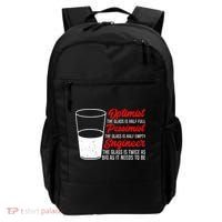 Funny Engineer Optimist Pessimist Glass Engineer Backpack thumb 0