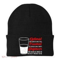 Funny Engineer Optimist Pessimist Glass Engineer Beanie thumb 0