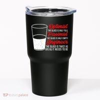 Funny Engineer Optimist Pessimist Glass Engineer Tumbler thumb 0