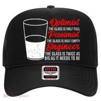 Funny Engineer Optimist Pessimist Glass Engineer Hat thumb 0
