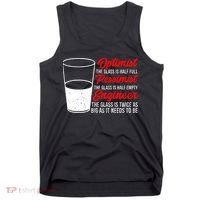 Funny Engineer Optimist Pessimist Glass Engineer Tank Top thumb 0
