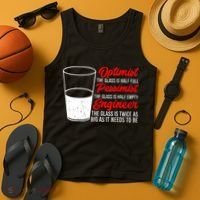 Funny Engineer Optimist Pessimist Glass Engineer Tank Top thumb 4